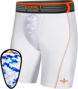 Exxact Sports Herren Kompressionsshorts mit weichem Sportbecher für Baseball - Bild 1 von 28