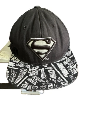 SUPERMAN Clásico Símbolo Liga de la Justicia Gorra Ajustable Sombrero Negro Foto 1 de 4