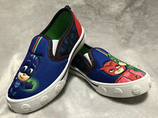 NEW PJ Masks Kids' Blue Slip-On Canvas Sneaker Shoes Toddler Sizes 7 or 8