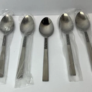 NEW 5 Stanley Roberts Stainless Flatware Dorette Spoons 6.25” Flowers Japan #2 - Picture 1 of 9