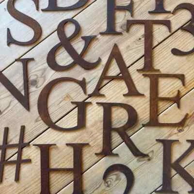 RW NORFOLK 5"-12" Metal Letters Signs For Home Garden Shop Bar Lettering Rusty Signage A-Z
