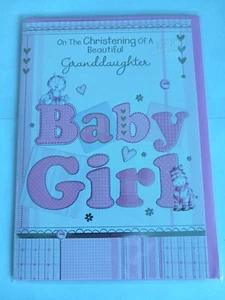 On the Christening of a Gorgeous Granddaughter.CARD & ENVELOPE FREEPOST U.K - Picture 1 of 2