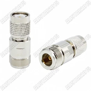 10 Pieces N Female Jack to TNC Male Plug Straight Adapter Connector Barrel Brass - Picture 1 of 6