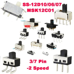 SS-12D10/06/07 PCB Miniature Toggle Push Button Switch Mini SPST Mounted 3/7 Pin - Picture 1 of 11