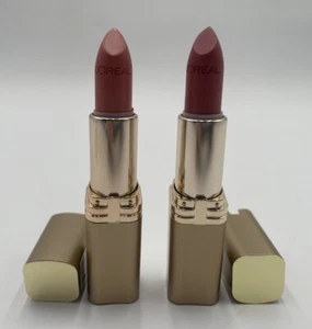 Rossetto Loreal Paris Colour Riche 417 & 444 Peach Fuzz & Tropical Coral - Foto 1 di 7