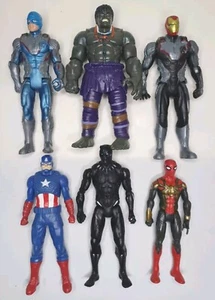 Marvel Gamerverse Hulk,Spiderman,Capt America,Black Panther Figure Lot Of 6 - Picture 1 of 9