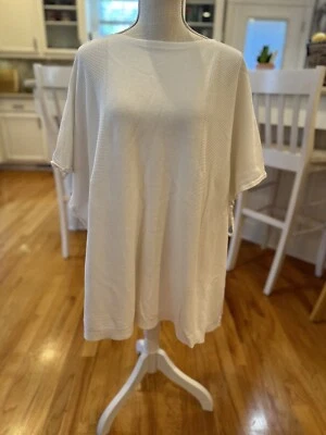 Donna Karan Cream Poncho Sweater  - Image 1 of 4