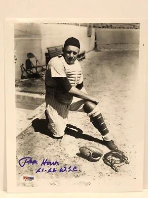 Ralph Houk Auto SIGNED 8x10 Photo + 61-62 WSC NY Yankees PSA/DNA  - Image 1 of 2
