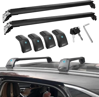Lockable Roof Rail Rack Cross Bar Crossbar For Volkswagen VW Tiguan 2018-2024 - Image 1 of 4