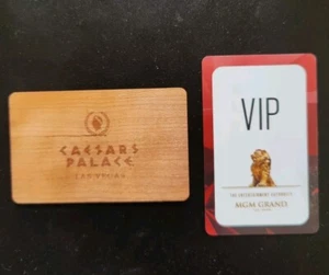 CAESARS PALACE (WOOD) & MGM GRAND VEGAS HOTEL room key cards - Picture 1 of 1