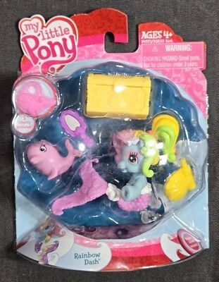¡Nuevo! My Little Pony Rainbow Dash Sirena Ponis Ballena Dije Hasbro Foto 1 de 4