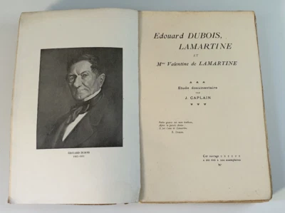 J.CAPLAIN -E. DUBOIS, LAMARTINE et V. DE LAMARTINE : Étude Documentaire - 1900? - Photo 1/4