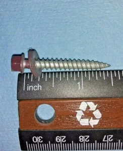 10x 1 1/2" Borgoña Metal Techo/Revestimiento Madera Tornillos - Imagen 1 de 6