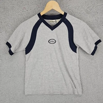 Camiseta básica grande LL Bean vintage para niños jóvenes manga corta gris talla pequeña Foto 1 de 4