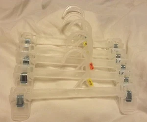  Kleiderbügel Hosen 10" Kunststoff leicht zu kneifen Röcke Shorts H 2 - Bild 1 von 2