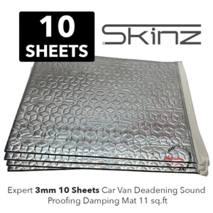 Skinz Expert 3mm 10 Sheets Car Van Deadening Sound Proofing Damping Mat 11 sq.ft - Picture 1 of 1