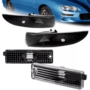 4PCS Black Side Marker Turn Signal Light Bumper Lamp For Chevy Camaro 1993-2002 - Picture 1 of 16