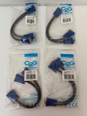 C2G 29610 ULTIMA SAGA HD 15 M TO 2 HD15 F Y-CABLE  NEW LOT 4 - Image 1 of 4