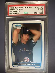 DANIEL NORRIS 2012 Bowman Chrome Prospects #110 PSA MINT 9 RC Blue Jays, Tigers - Picture 1 of 1