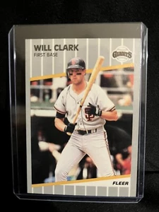 1989 Will Clark Fleer #325 MLB San Francisco Giants Baseball Card NM NLCS MVP - Picture 1 of 2