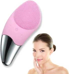 Silicone Facial Cleansing Brush | 6-Speed Sonic Face Scrubber & Exfoliator for A - Picture 1 of 7