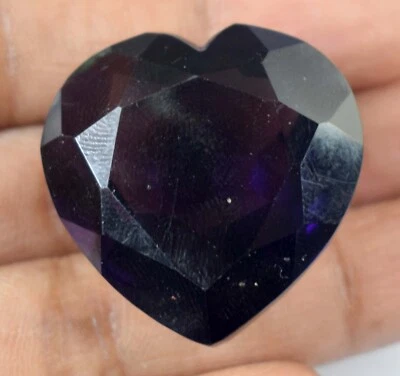 60.85 Ct Brazilian Violet Amethyst 27 x 27 mm Heart Shape Gems Certified E11063 - Image 1 of 4