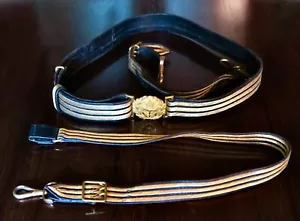 Early WW1 Royal Navy Captain / Commander's Full Dress Sword Belt & Slings - Picture 1 of 8