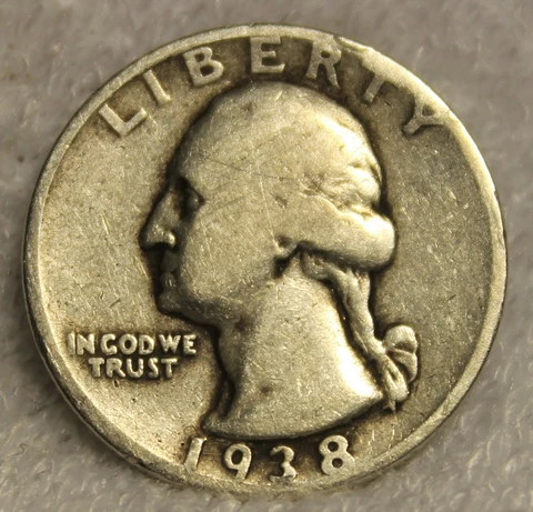 1938S washington quarter Cover