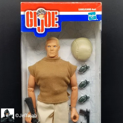1:6 Hasbro GI Joe Desert Patrol Blond Hair Body 12" Action Figure Uniform Rifle Cover