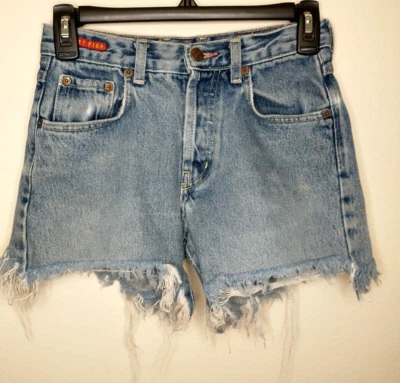 Pantalones Cortos Denim Envejecidos HOT PINK By LUCKY BRAND Juniors Talla 3 Hechos en EE. UU. Botón Mosca Foto 1 de 4