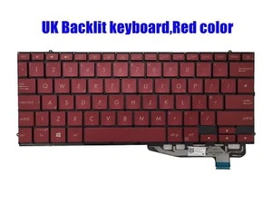 UK Red backlit keyboard for Asus ZenBook UX391U UX391UA UX391F UX391FA - Picture 1 of 1