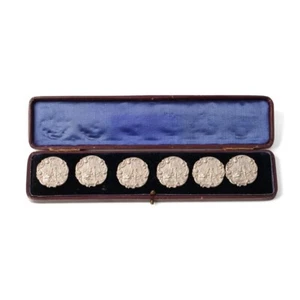 Vintage Boxed Sterling Silver Jewellery Buttons - Picture 1 of 8