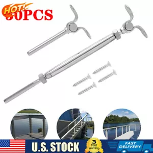 Set ferramenta ringhiera cavo acciaio inox 50x 3/16" T316 tenditore fibbia girevole - Foto 1 di 17