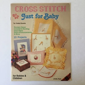 Cross Stitch Just For Baby Linda Dennis Plaid 7445 Giraffe  - Picture 1 of 2