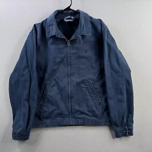 Giacca Polo Ralph Lauren vintage uomo blu medio cotone twill ricky mentoniera - Foto 1 di 16
