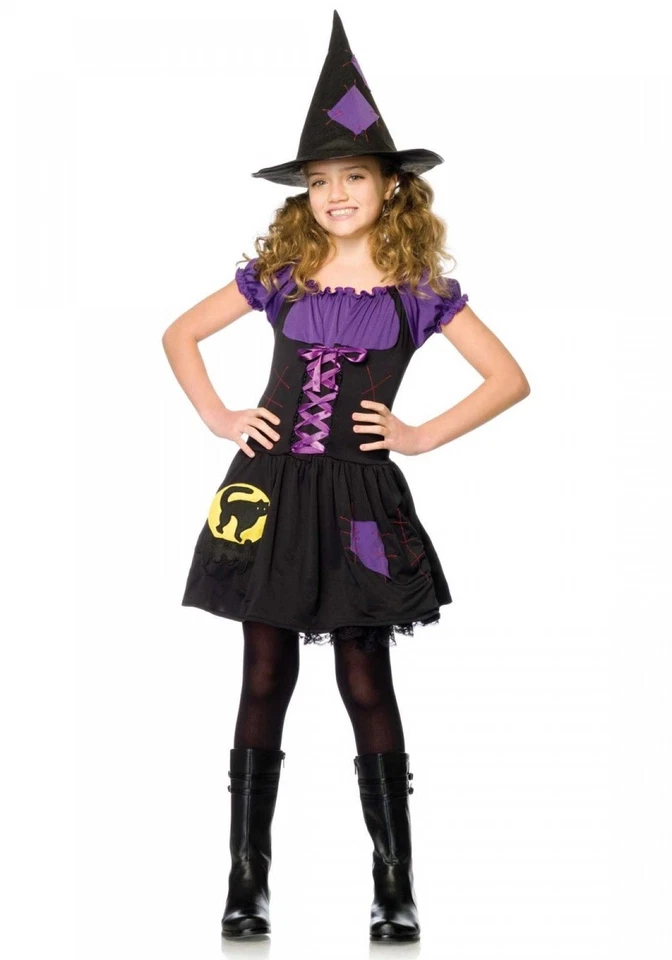BLACK CAT WITCH CHILD HALLOWEEN COSTUME GIRL'S SIZE X-SMALL 3-4 - Image 1 of 1
