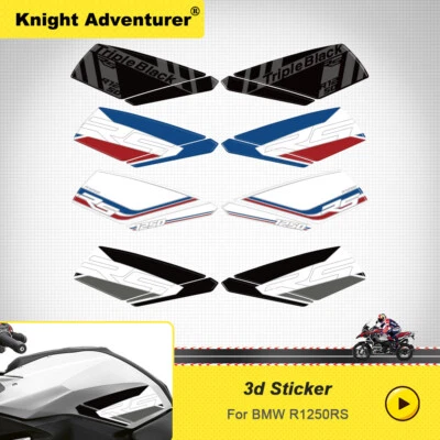 Para BMW R1250RS 2018-2024 3D Lateral Tanque de Combustible Protector Almohadilla Cubierta Calcomanía Adhesivo Foto 1 de 4