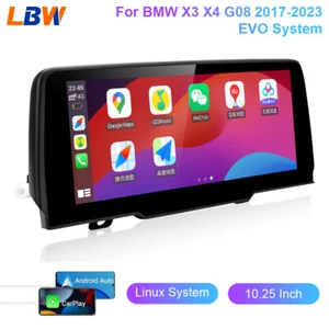 10.25'' Car Linux Screen Stereo Wireless Carplay For BMW X3 X4 G08 2017-23 EVO - Foto 1 di 12