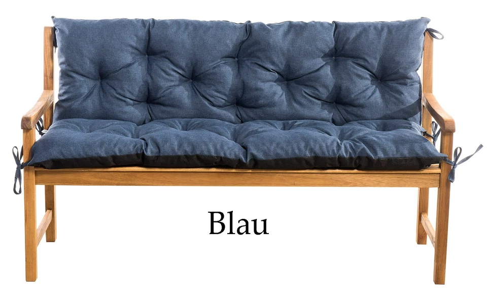 Gartenbankauflage Bankauflage Sitzkissen Polsterauflage Dunkelblau 180x60x50 cm - Bild 1 von 1