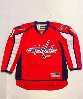 Camiseta deportiva de hockey grande Washington Capitals Nicholas Backstrom Reebok Ccm auténtica Foto 1 de 4