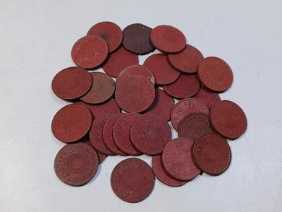 批量 31 件 1940 年代 Colorado 2 Mill 零售销售税代币 红色 — 第 1/4 张图片