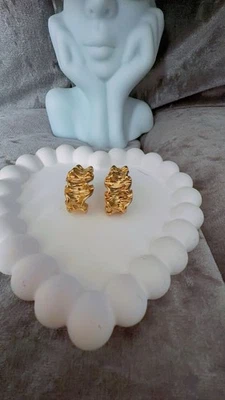 18K Gold Plated Earrings | Waterproof Tarnish-Free Hypoallergenic Jewellery - Image 1 of 4
