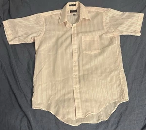 Vintage Arrow Satin-Ease Mens Shirt 16 Button Down Short Sleeve Made in USA - Picture 1 of 4