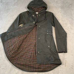 Chaqueta de Cera Celtic And Co Reino Unido 10 Verde Encerado Montar Abrigo Plumero Larga Línea A Caballo - Imagen 1 de 20