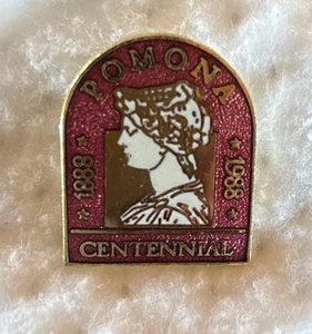 Vintage Emaille Anstecknadel Hutnadel Pomona Centennial 1888-1988 - Bild 1 von 2