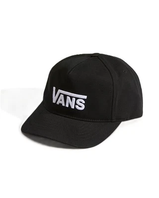 Vans Kids Drop V Logo Snapback Hat - Black - Image 1 of 4