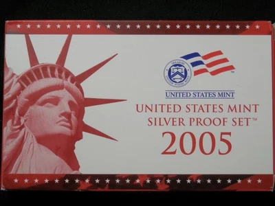 2005 UNITED STATES MINT SILVER PROOF SET 11 COIN SET OGP & COA - Image 1 of 4