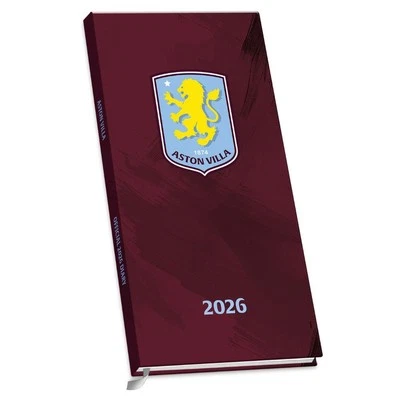 DANILO PROMOTIONS LTD 2026 Aston Villa FC Slim Pocket Diary – Official Product – AVFC