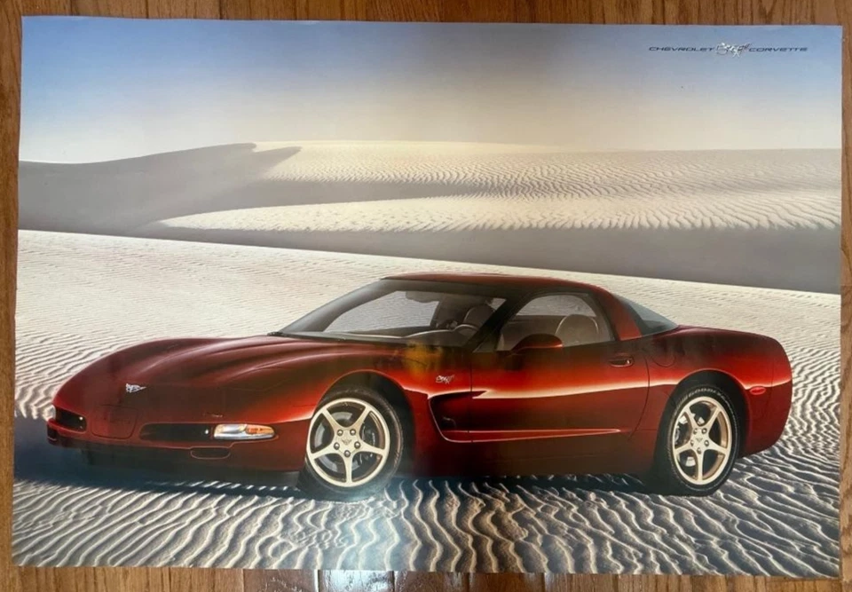 2003 C5 50th Anniversary Corvette Poster 24" x 36" Sand Dunes Chevrolet GM Vette - Image 1 of 1