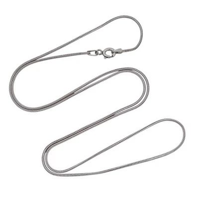 Collar Cadena Serpiente | Vintage Plata de Ley 925 SU | 20" Foto 1 de 3